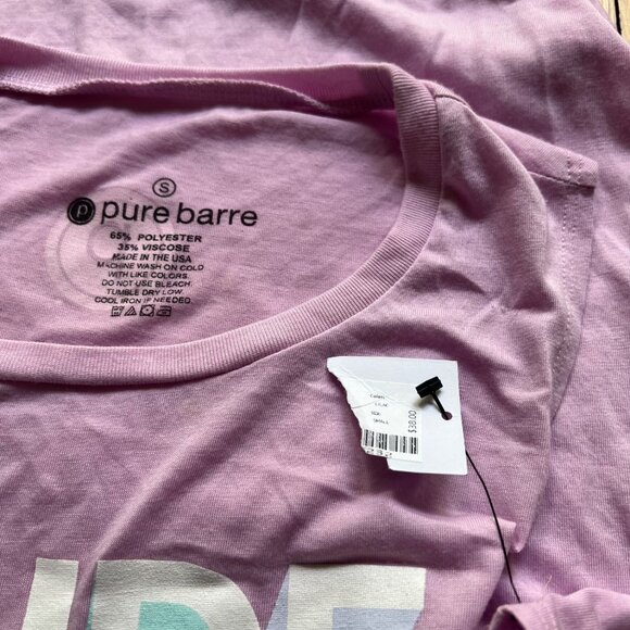 Pure Barre Size S NEW Lilac Purple Pride Flag Sleeveless Crew Neck Tank Top - Picture 2 of 8